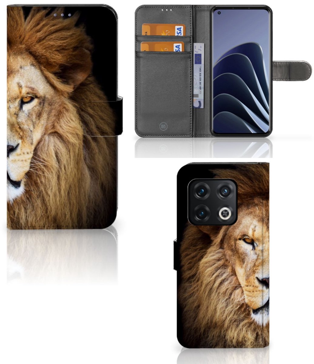 OnePlus 10 Pro Telefoonhoesje met Pasjes Leeuw