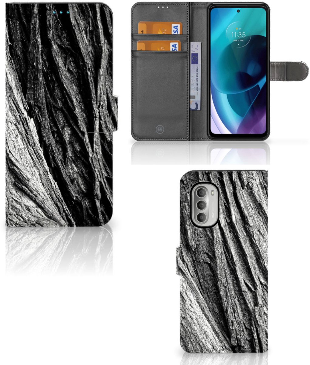 Book Style Case Motorola Moto G51 5G Boomschors Grijs