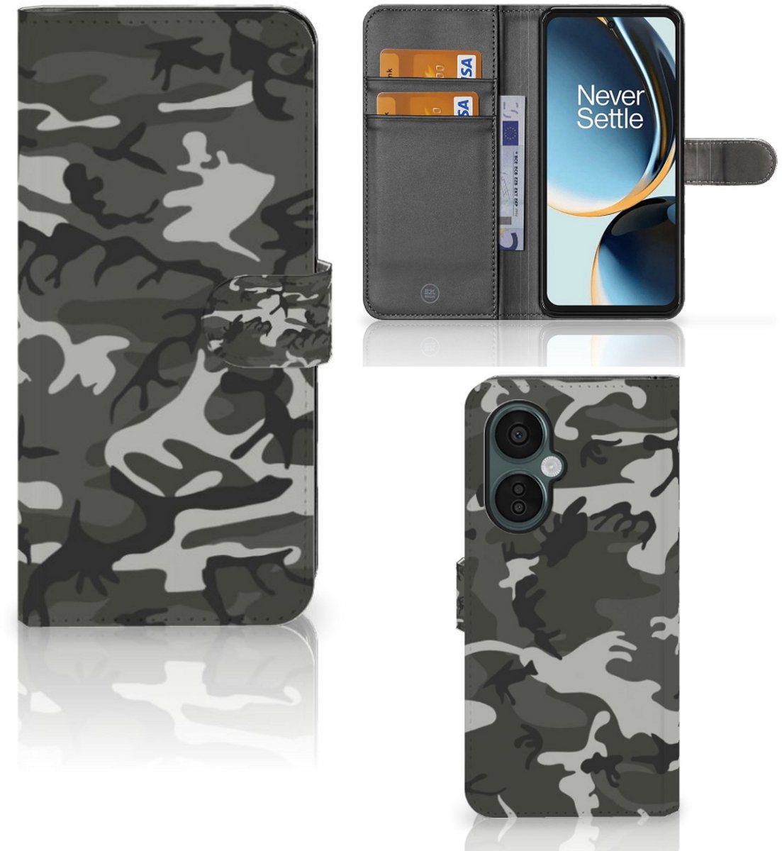 OnePlus Nord CE 3 Lite Telefoon Hoesje Army Light
