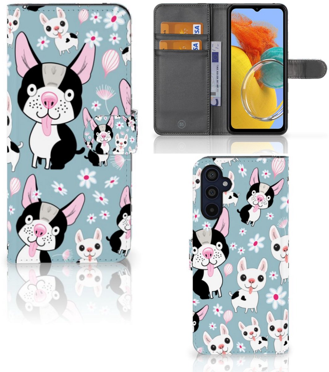 Samsung Galaxy M14 Telefoonhoesje met Pasjes Hondjes