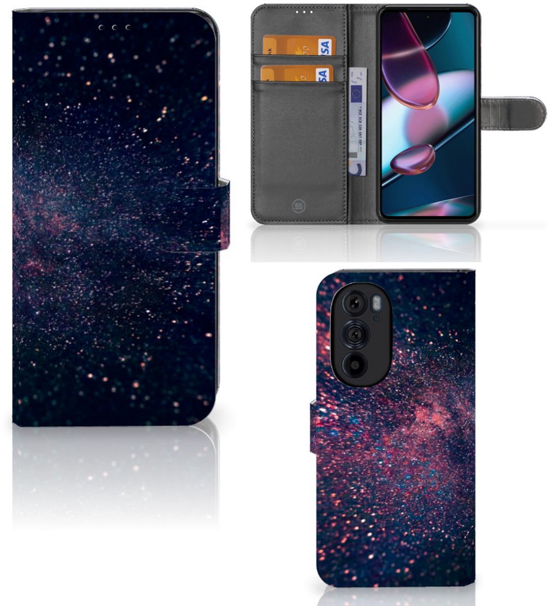 Motorola Edge 30 Pro Book Case Stars