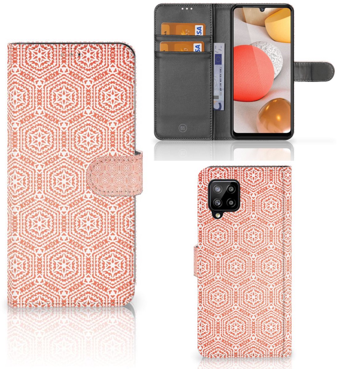 Samsung Galaxy A42 5G Telefoon Hoesje Pattern Orange