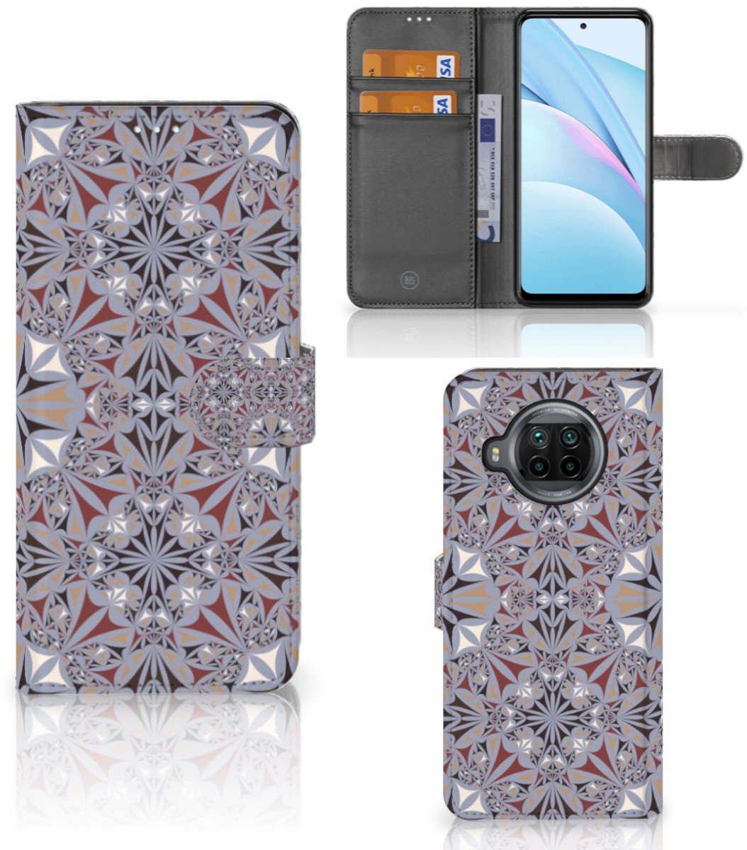 Xiaomi Mi 10T Lite Bookcase Flower Tiles