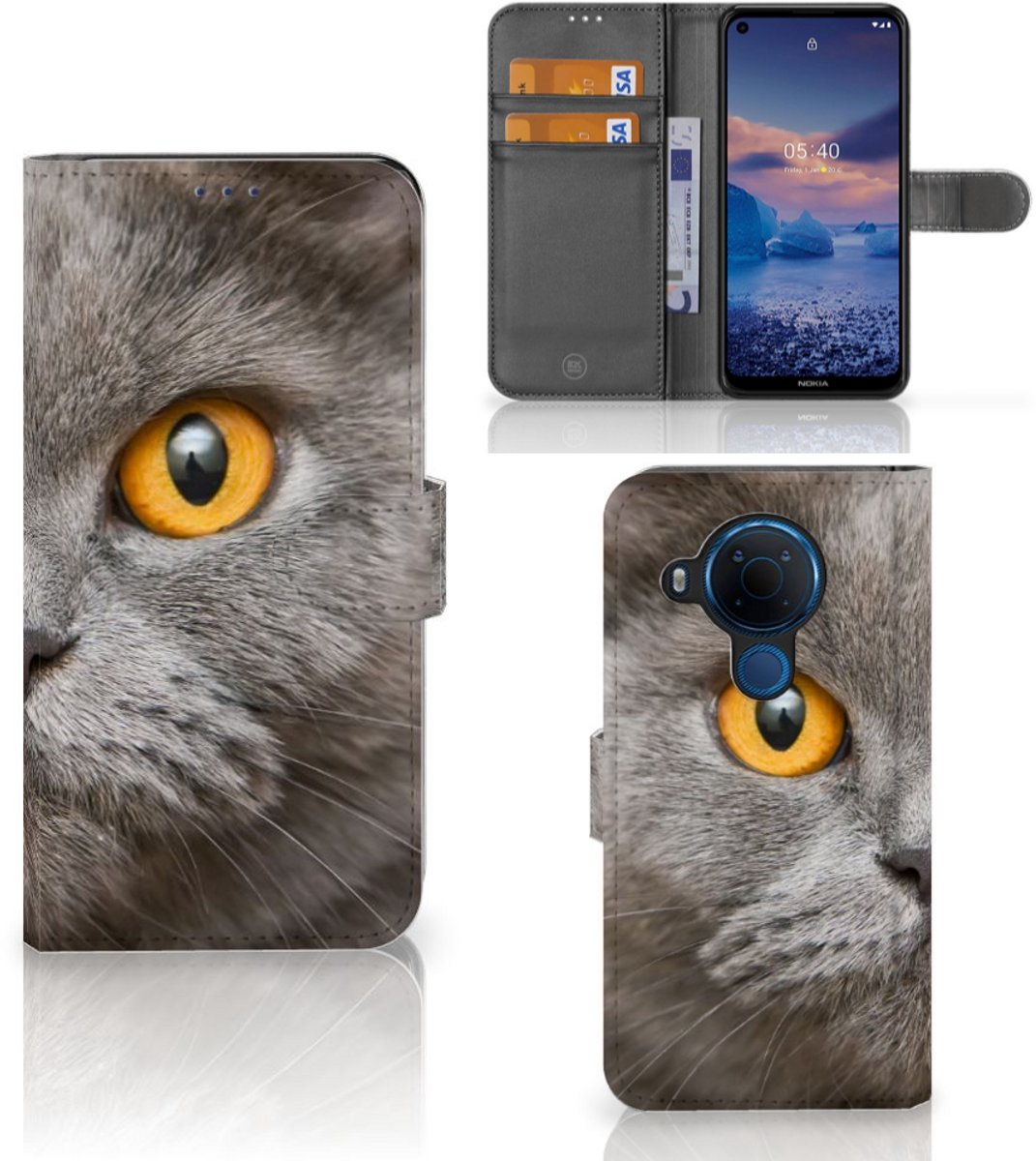 Telefoonhoesje met Pasjes Nokia 5.4 Britse Korthaar