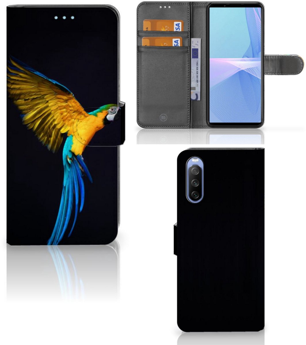 Sony Xperia 10 III Telefoonhoesje met Pasjes Papegaai