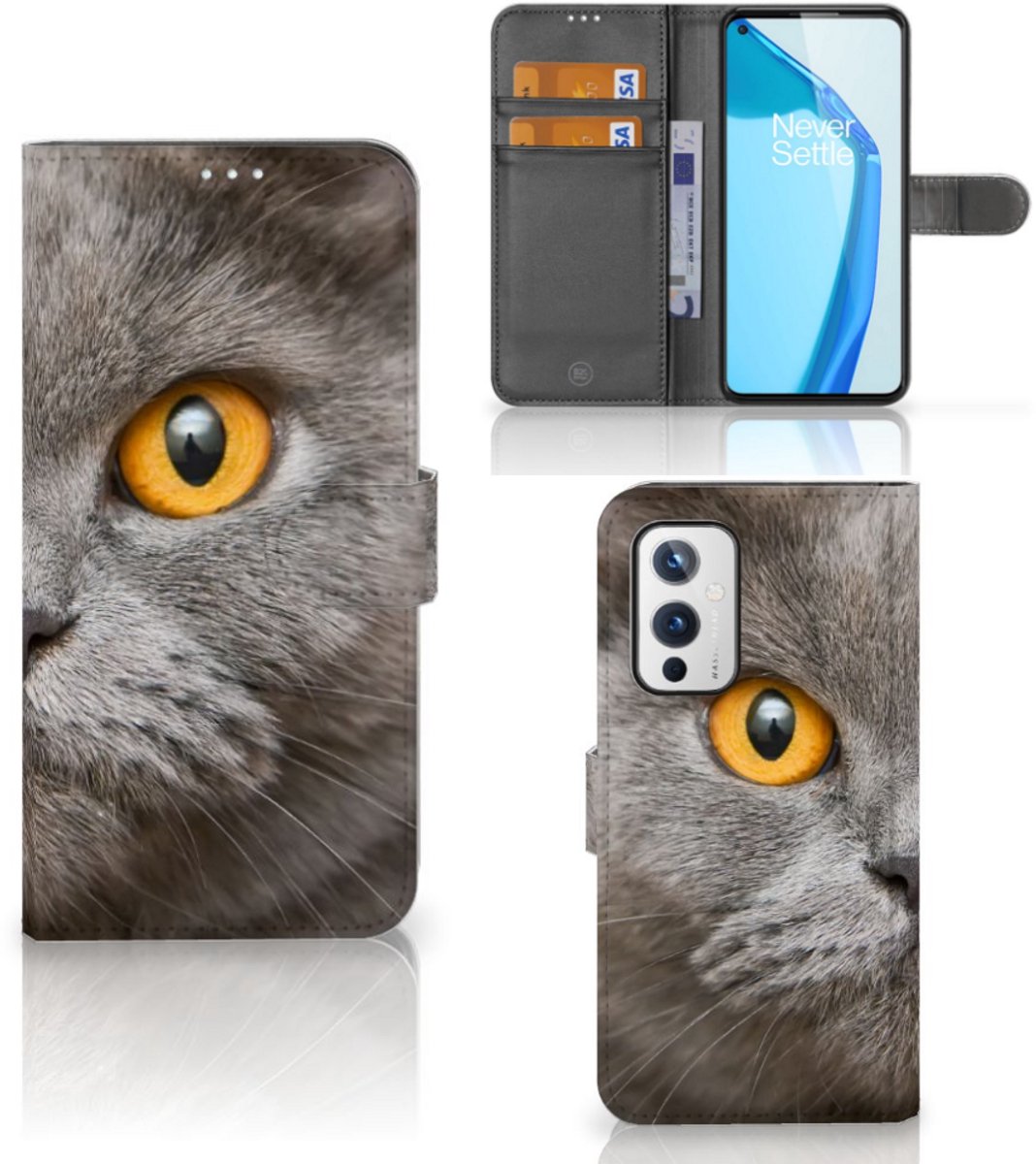 Telefoonhoesje met Pasjes OnePlus 9 Britse Korthaar