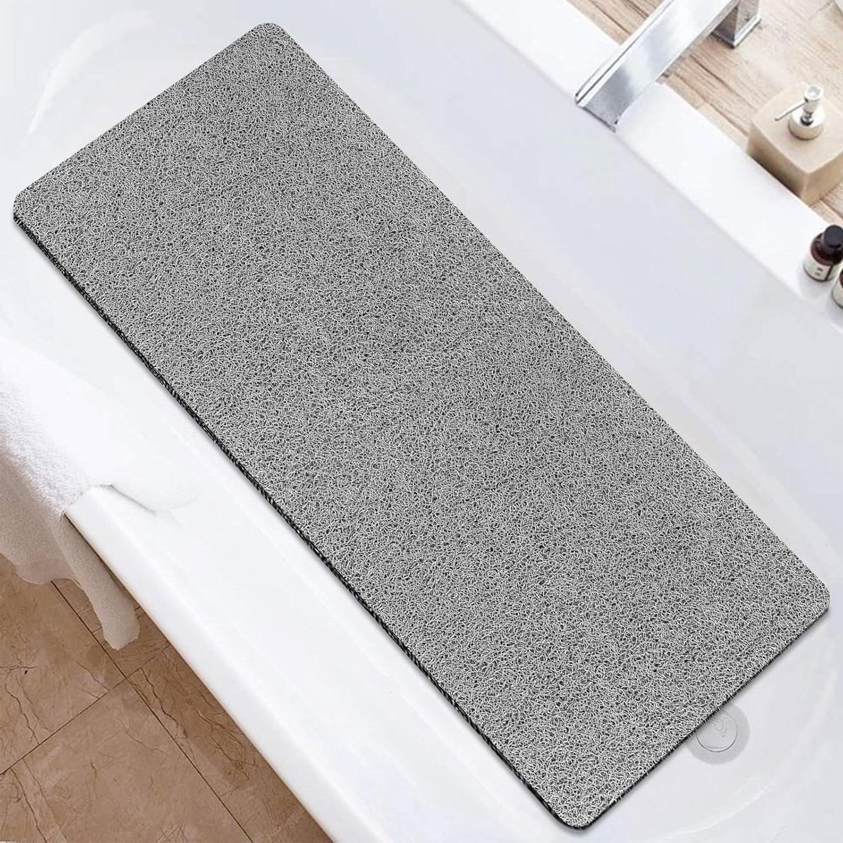 Badmat Douchemat - Antislip Mat - Veilig Douchen - Met Afvoergaten - 46 x 75 cm - Donkergrijs