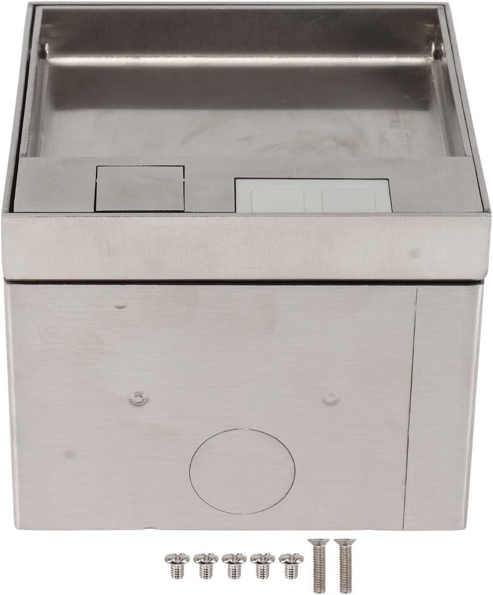 Inbouwstopcontact van RVS voor vloer, waterdicht en geschikt voor binnen en buiten, AC250V, ideale oplossing voor plugaccessoires en stroomvoorziening
