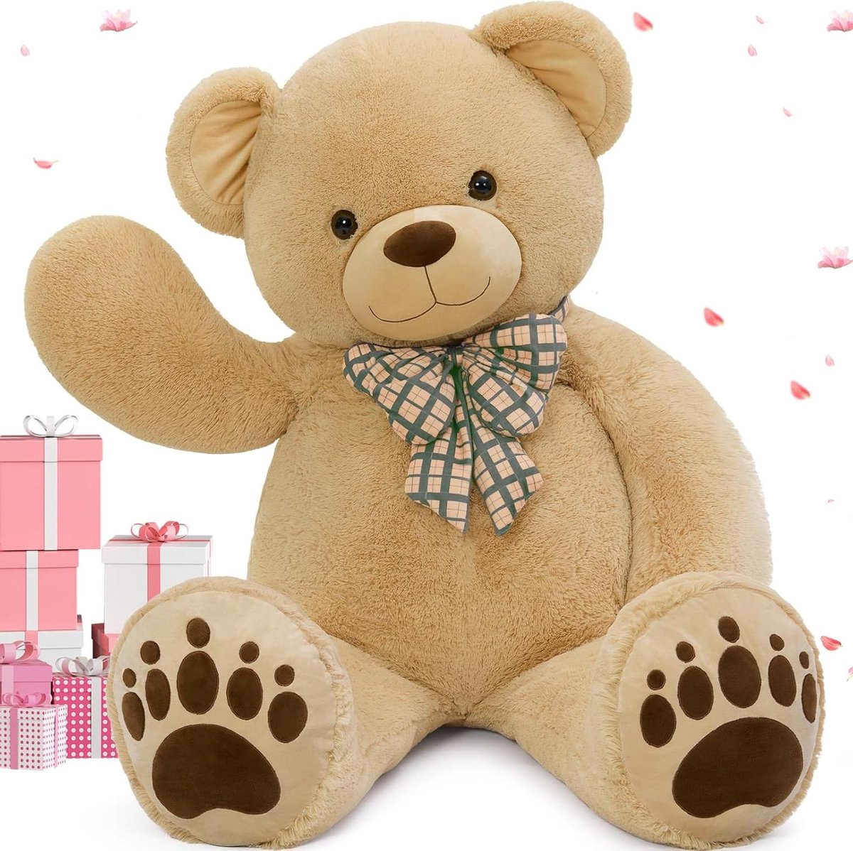 Reuzen teddybeer - Grote knuffelbeer - Knuffelen en cadeaus - 150 cm hoog - 150 cm - Lichtbruin