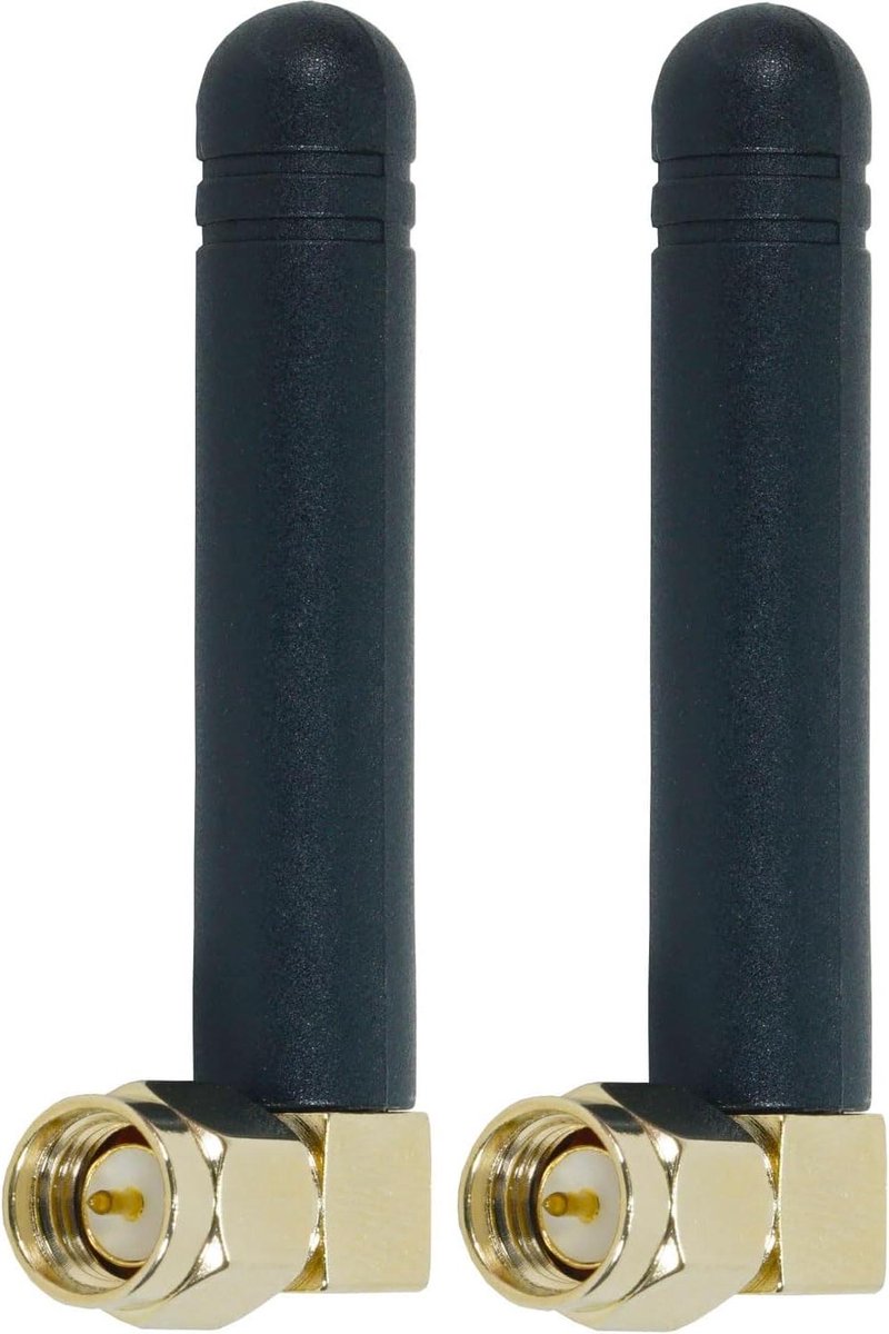 Mini WiFi Antenne - Signaal Antenne - Signaal Verbeteren - 90 Graden Connector - 4.7 cm - Zwart