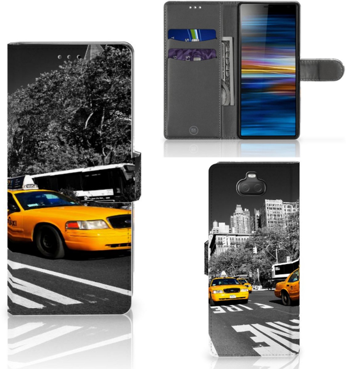 Sony Xperia 10 Flip Cover New York Taxi