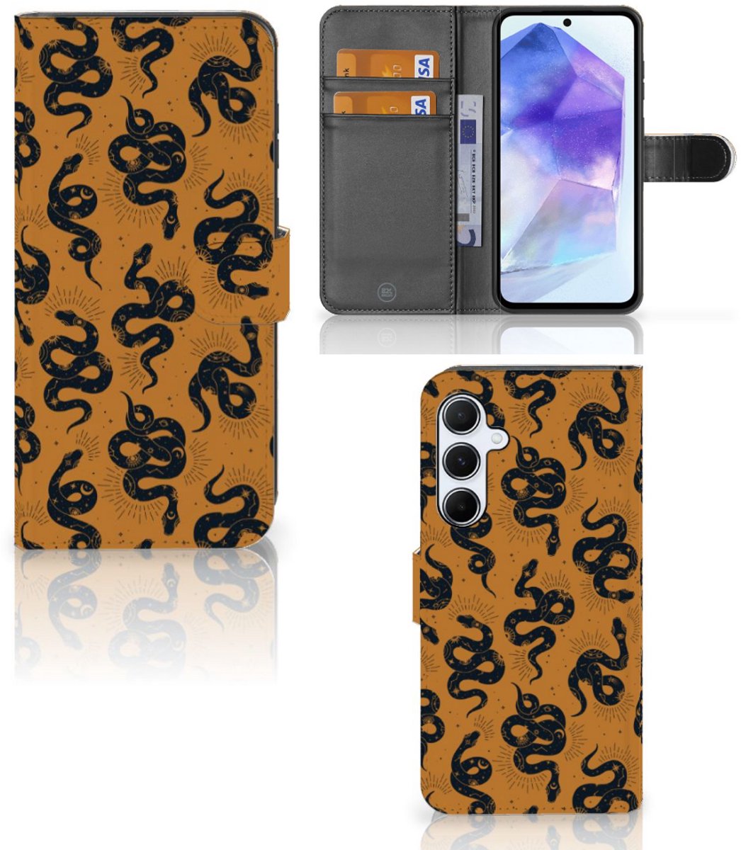 Telefoonhoesje met Pasjes voor Samsung Galaxy A55 Snakes