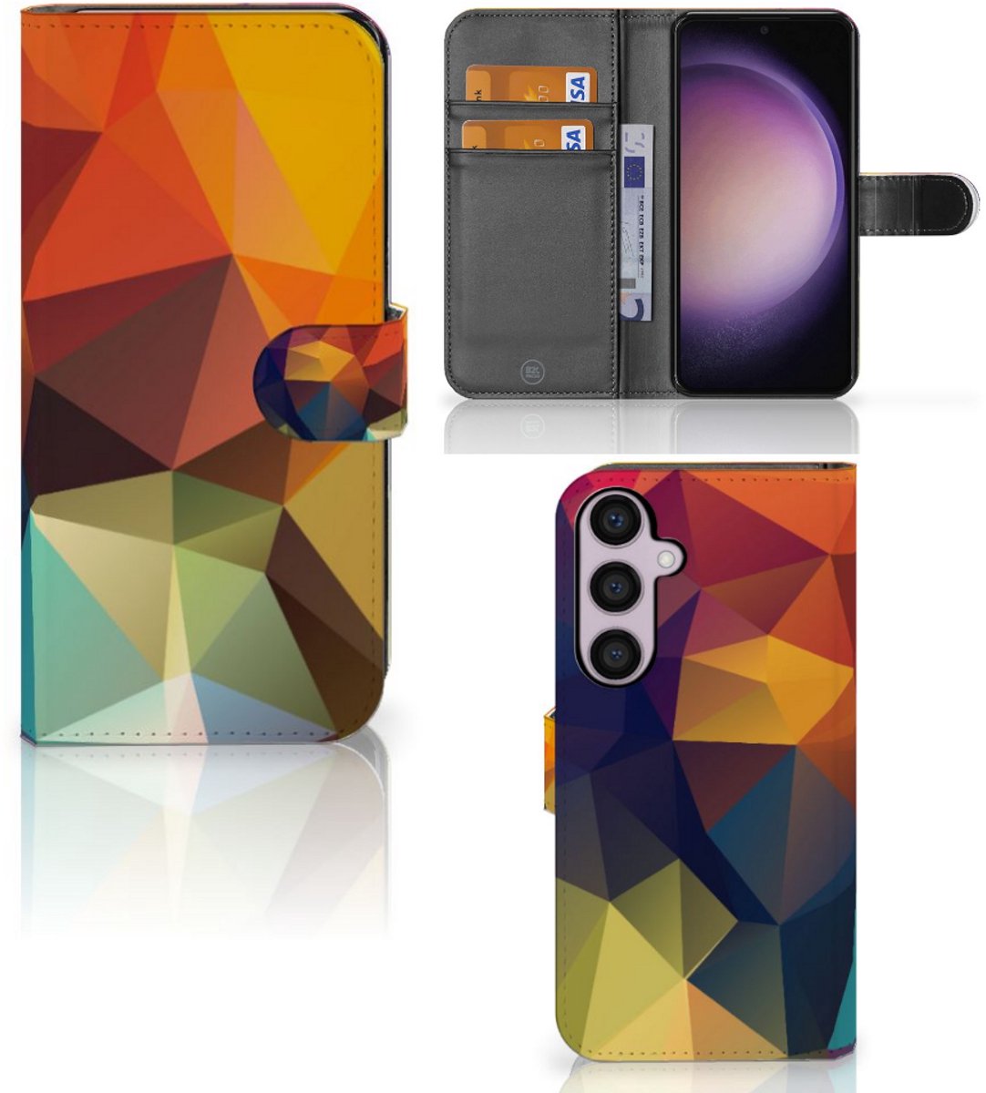 Samsung Galaxy S24 Plus Book Case Polygon Color