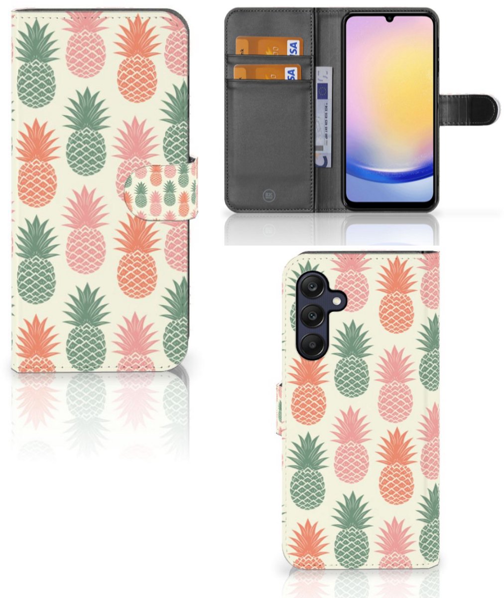 Samsung Galaxy A25 Book Cover Ananas