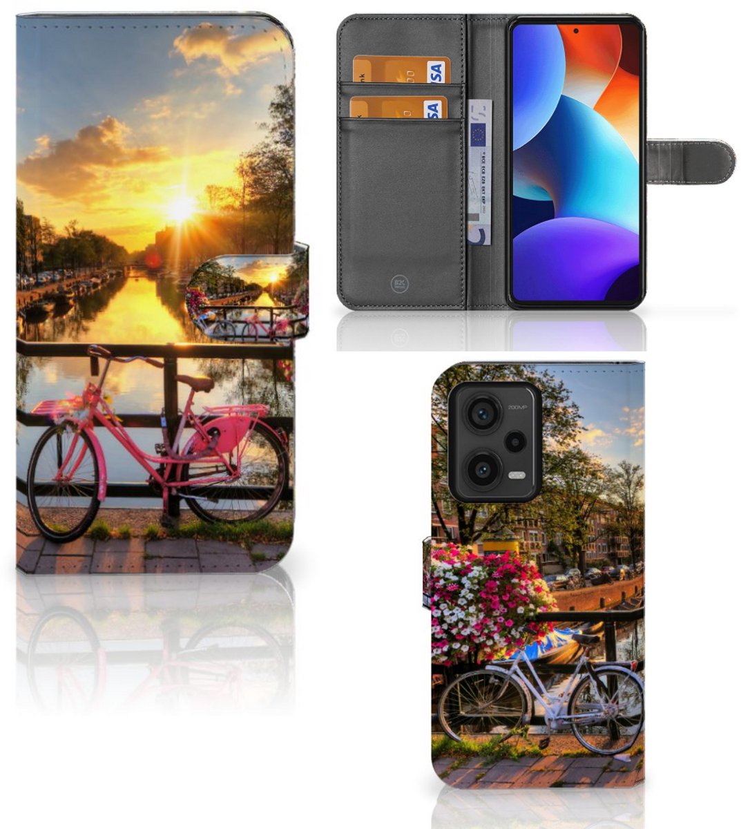 Book Case voor Xiaomi Redmi Note 12 Pro Plus Flip Cover Amsterdamse Grachten