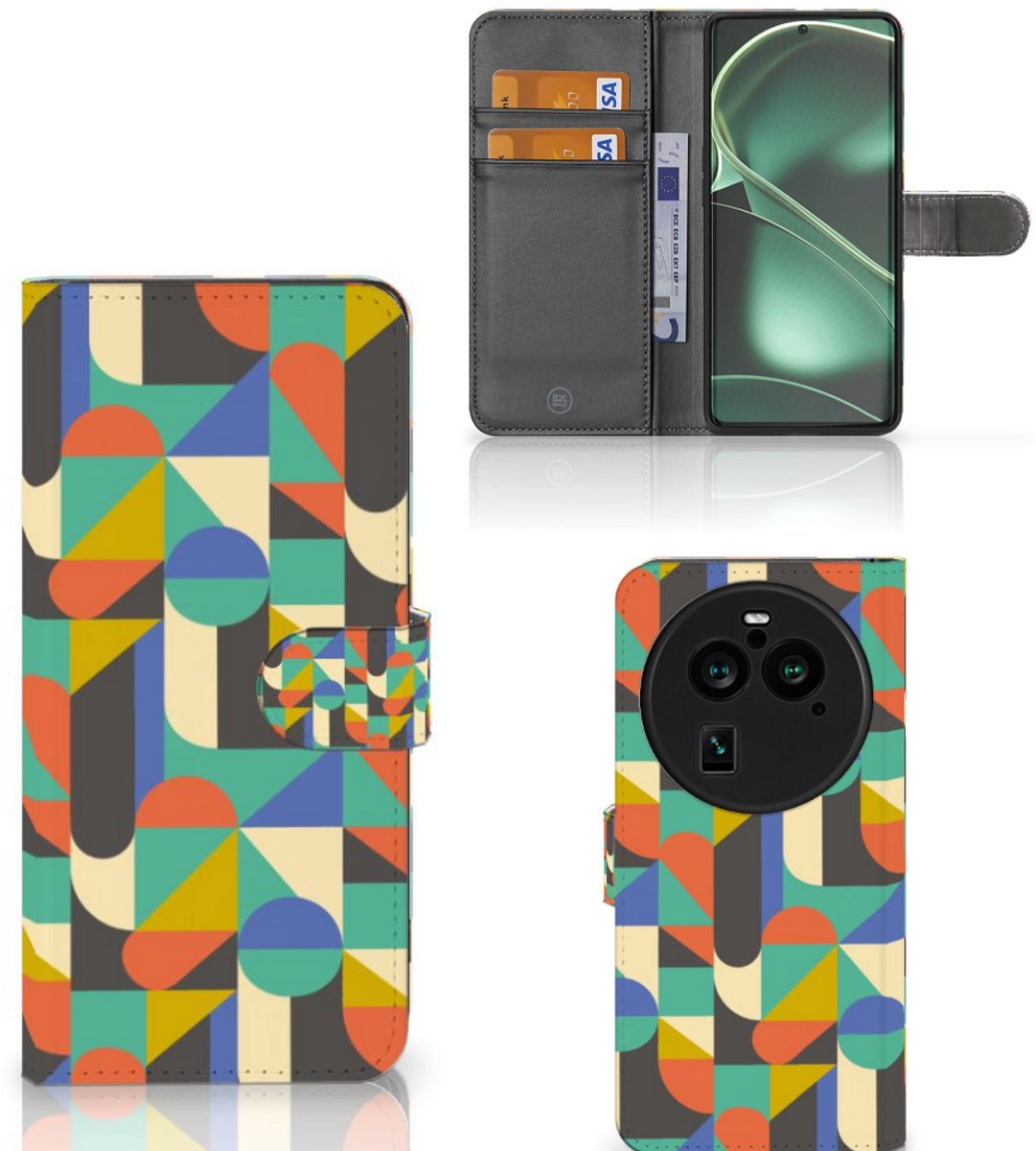 Book Case voor OPPO Find X6 Pro Telefoon Hoesje Funky Retro