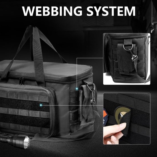 Water Resistant Tactical Patrol Bag Police Gear Bag Car Front Seats Organizer Policy Duty Bag for Law Enforcement, As described, as described — afbeelding 3