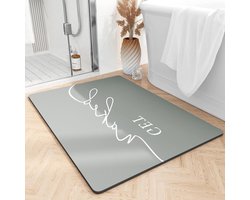tchdio Badmat Rug-Super Absorberende Sneldrogende Get Naked Badmatten voor Badkamer Vloer Antislip - Badkamermatten met rubberen achterkant - Ultra dunne badkamertapijten passen onder deur, 43,2 x 89