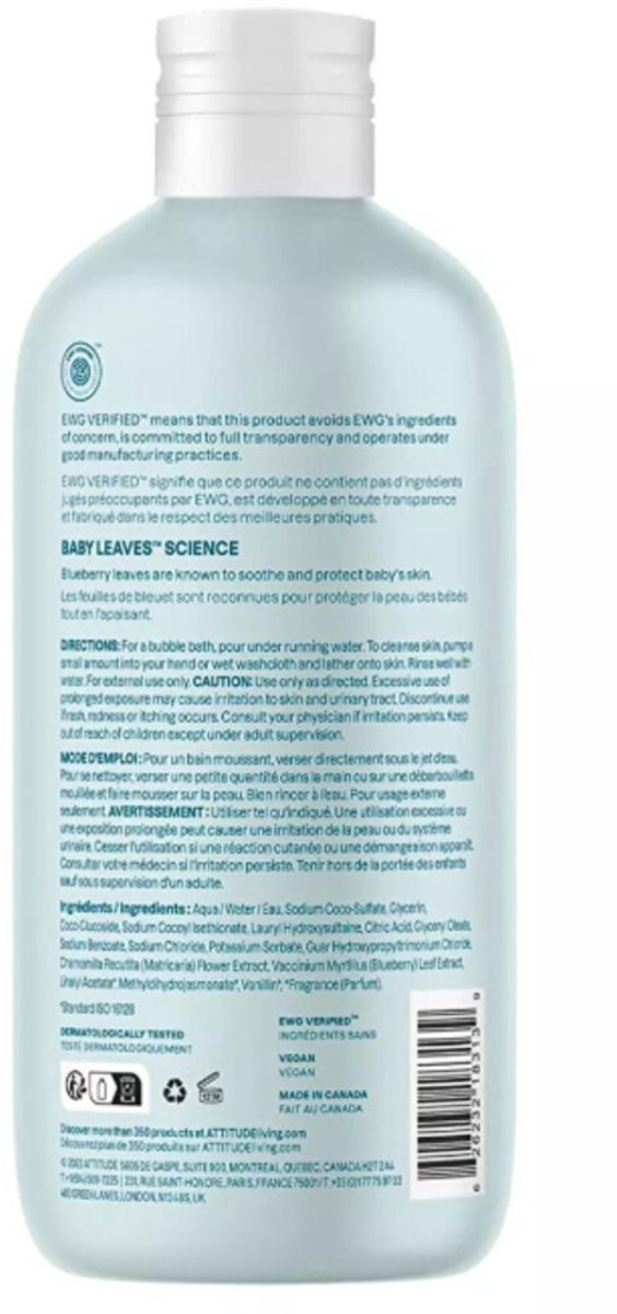 Attitude - Baby Leaves Bubbel Zeep Good Night - 473ml