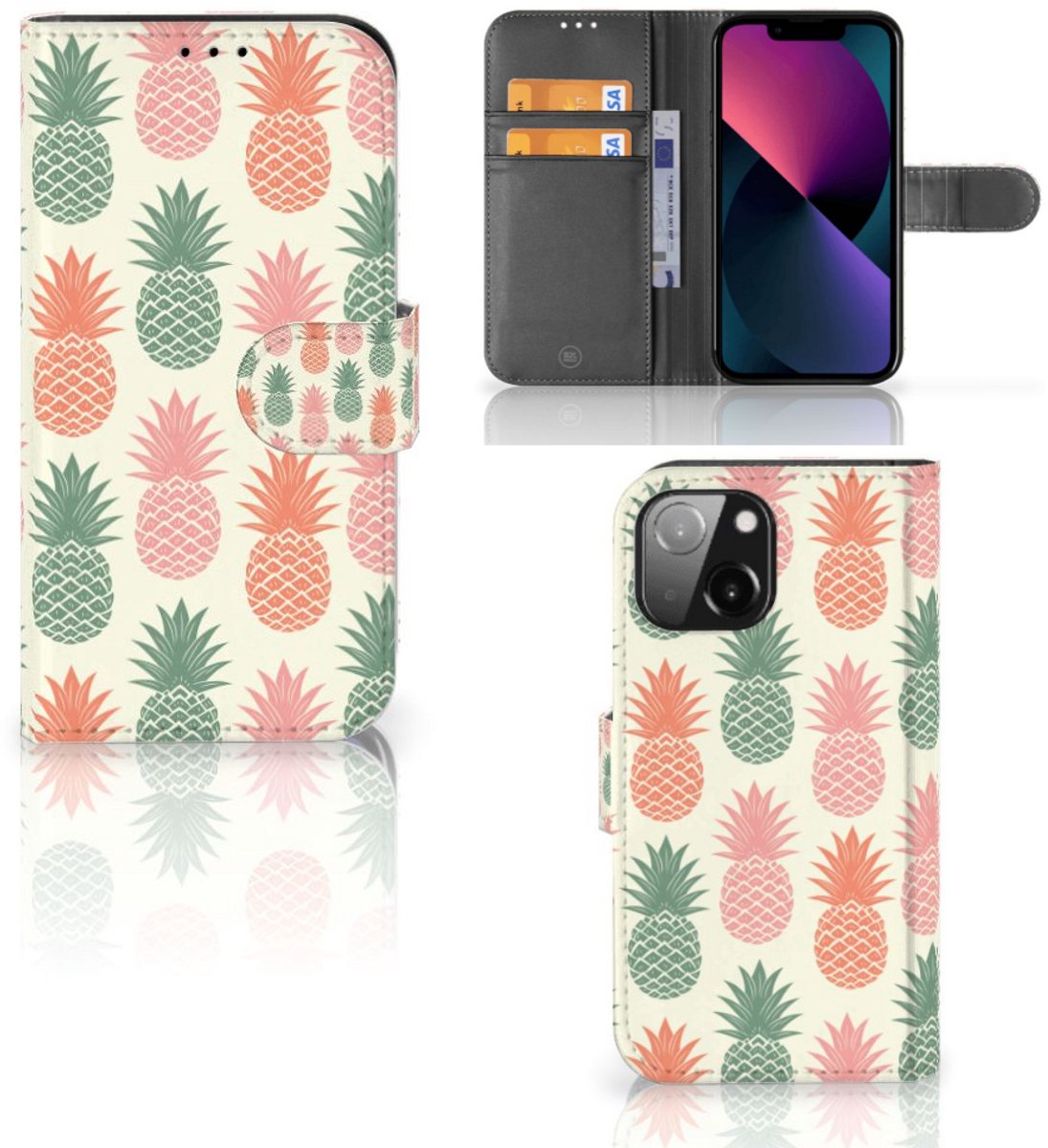 iPhone 13 Mini Book Cover Ananas