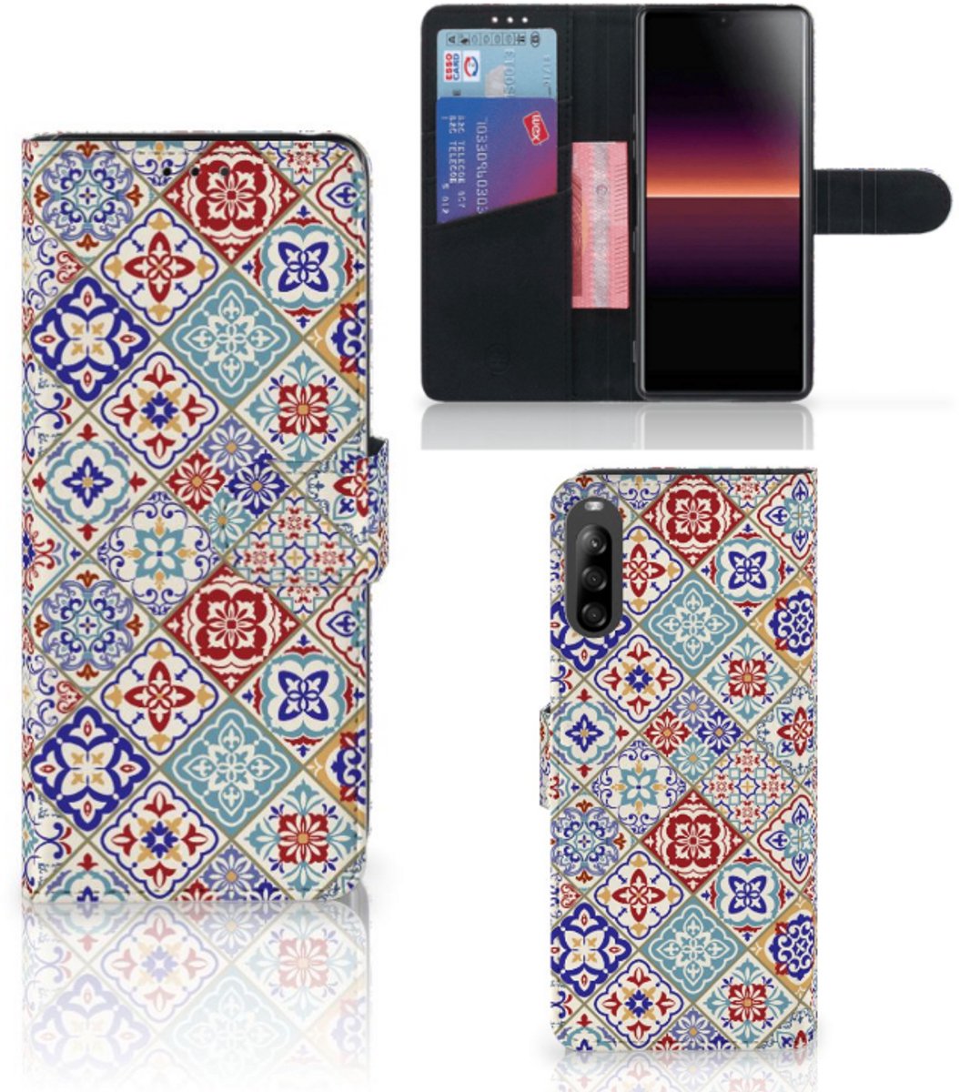 Sony Xperia L4 Bookcase Tiles Color