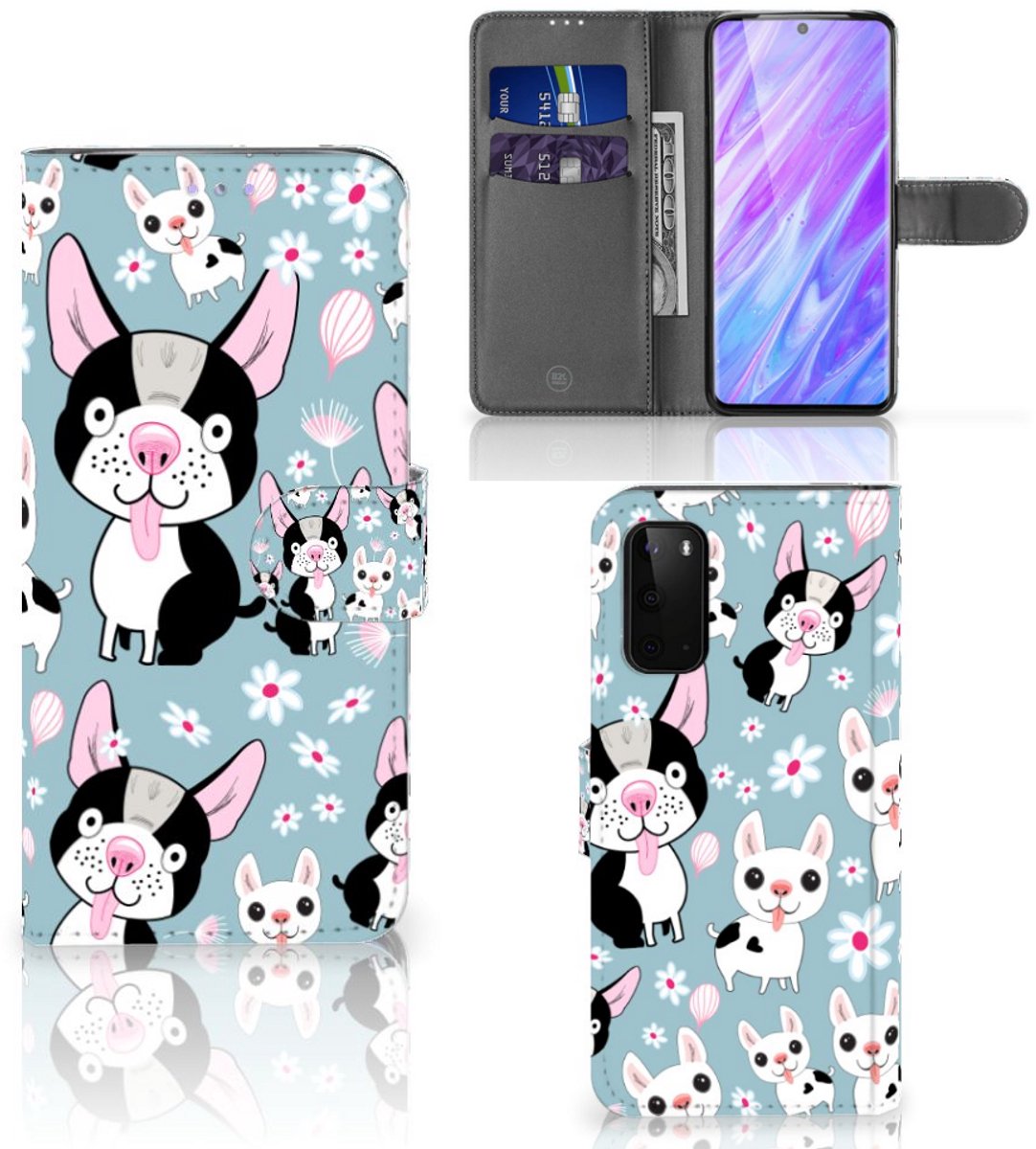 Samsung Galaxy S20 Telefoonhoesje met Pasjes Hondjes