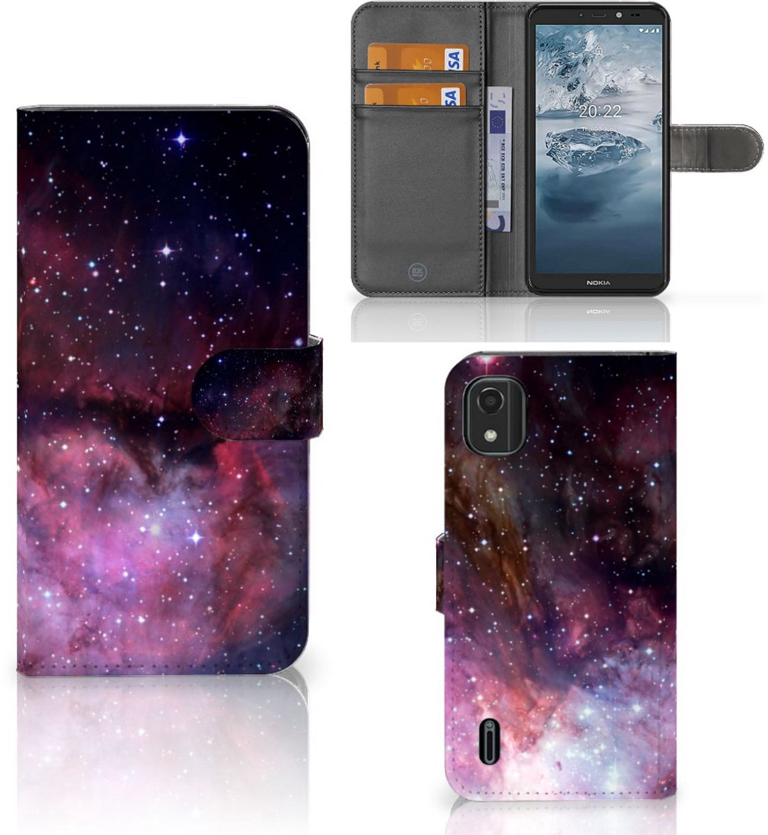 Book Case voor Nokia C2 2nd Edition Galaxy