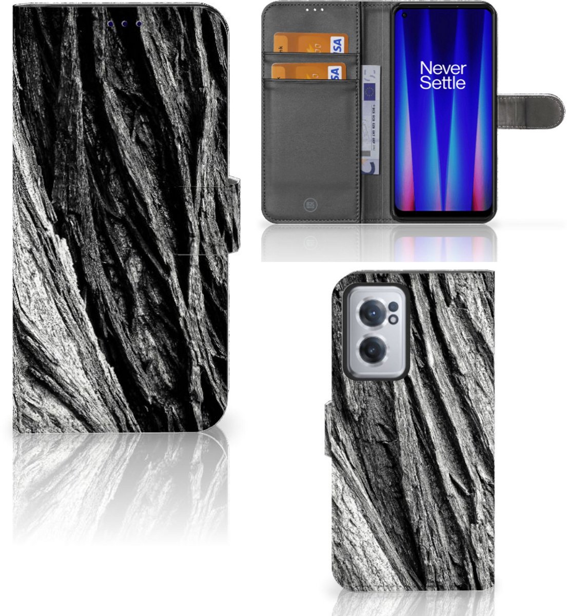 Book Style Case OnePlus Nord CE 2 Boomschors Grijs