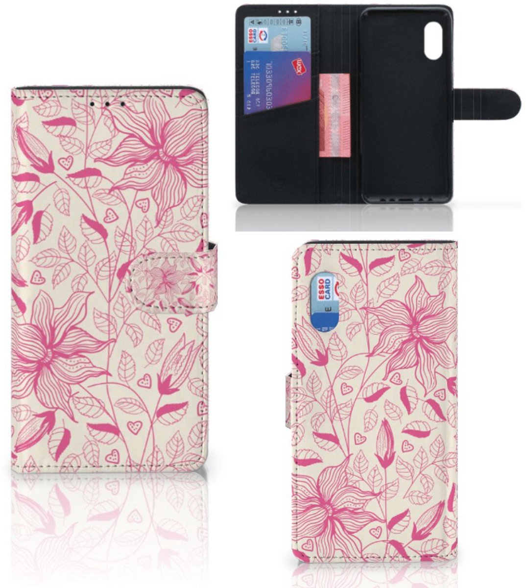 Samsung Xcover Pro Hoesje Pink Flowers
