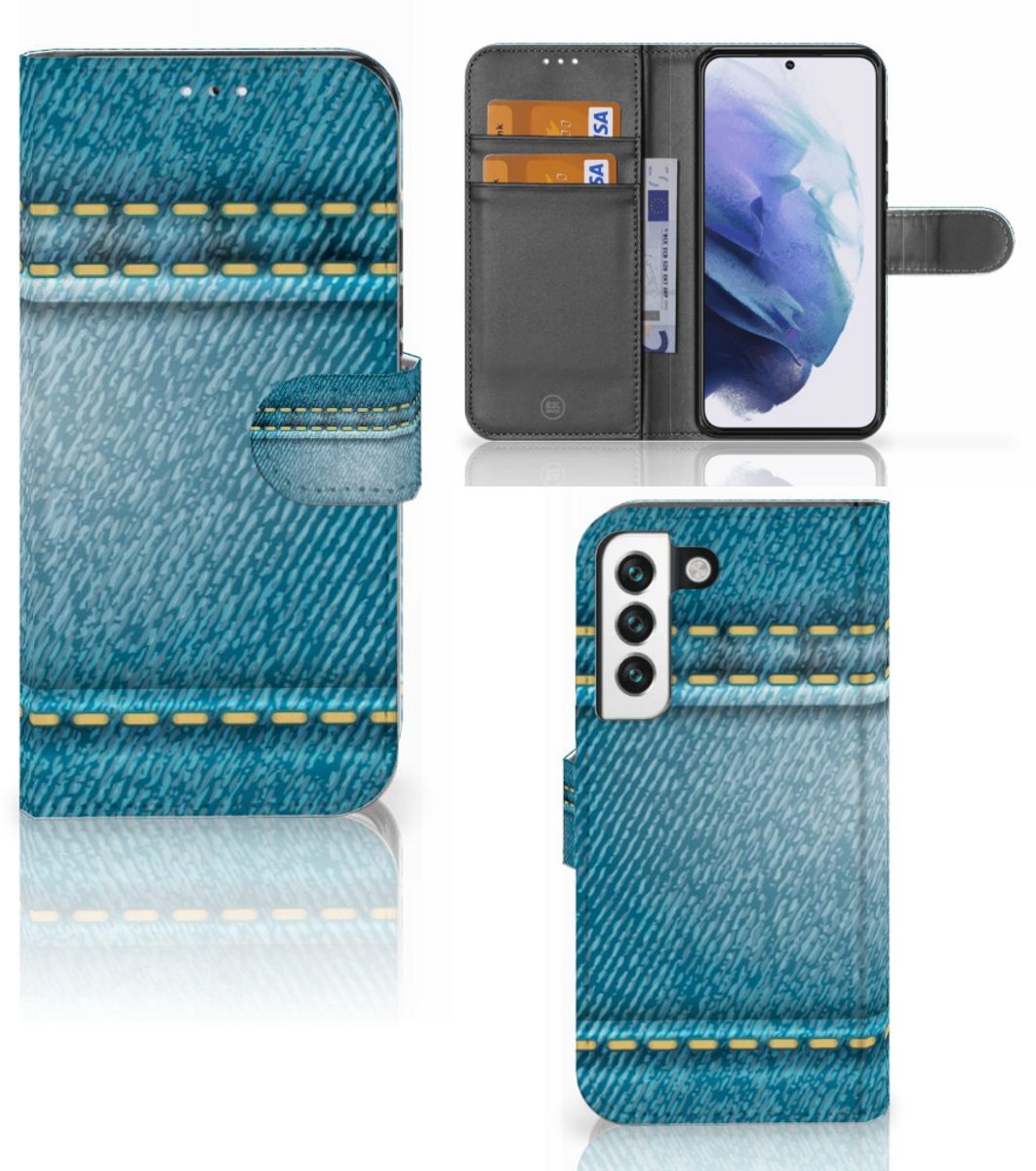 Samsung Galaxy S22 Wallet Case met Pasjes Jeans