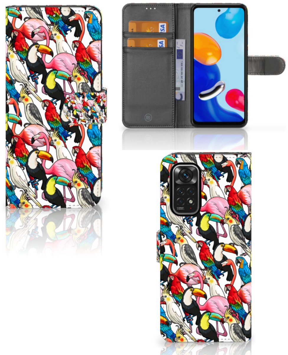 Xiaomi Redmi Note 11/11S Telefoonhoesje met Pasjes Birds