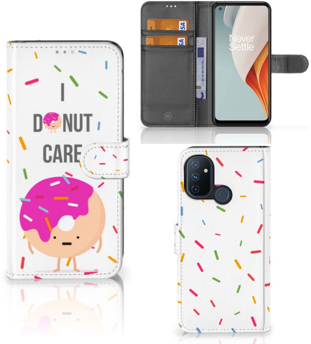 OnePlus Nord N100 Book Cover Donut Roze