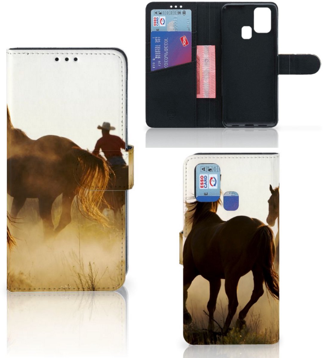 Samsung Galaxy M31 Telefoonhoesje met Pasjes Design Cowboy