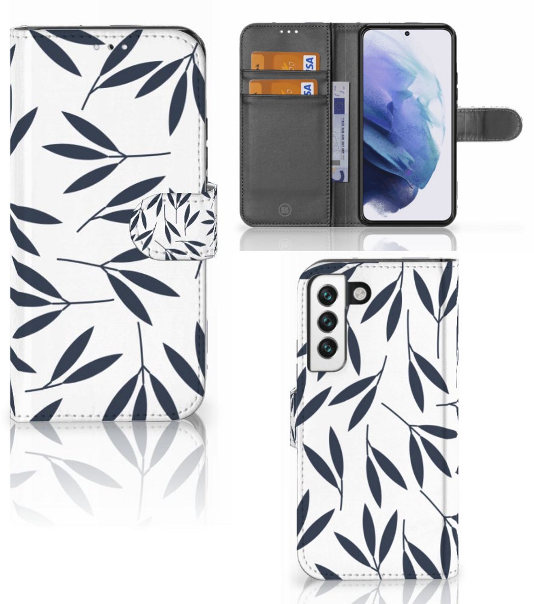 Samsung Galaxy S22 Hoesje Leaves Blue