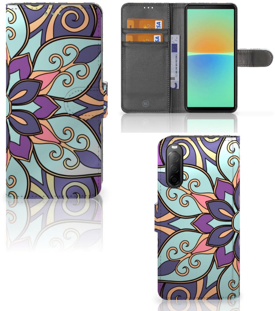 Sony Xperia 10 IV Hoesje Purple Flower