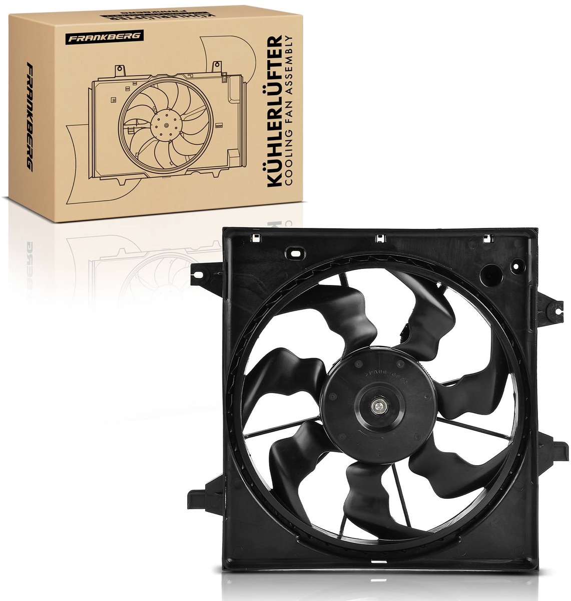 Frankberg 1x Motorradiator enkele ventilator