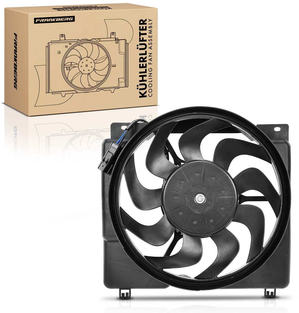Frankberg 1x Motorradiator enkele ventilator