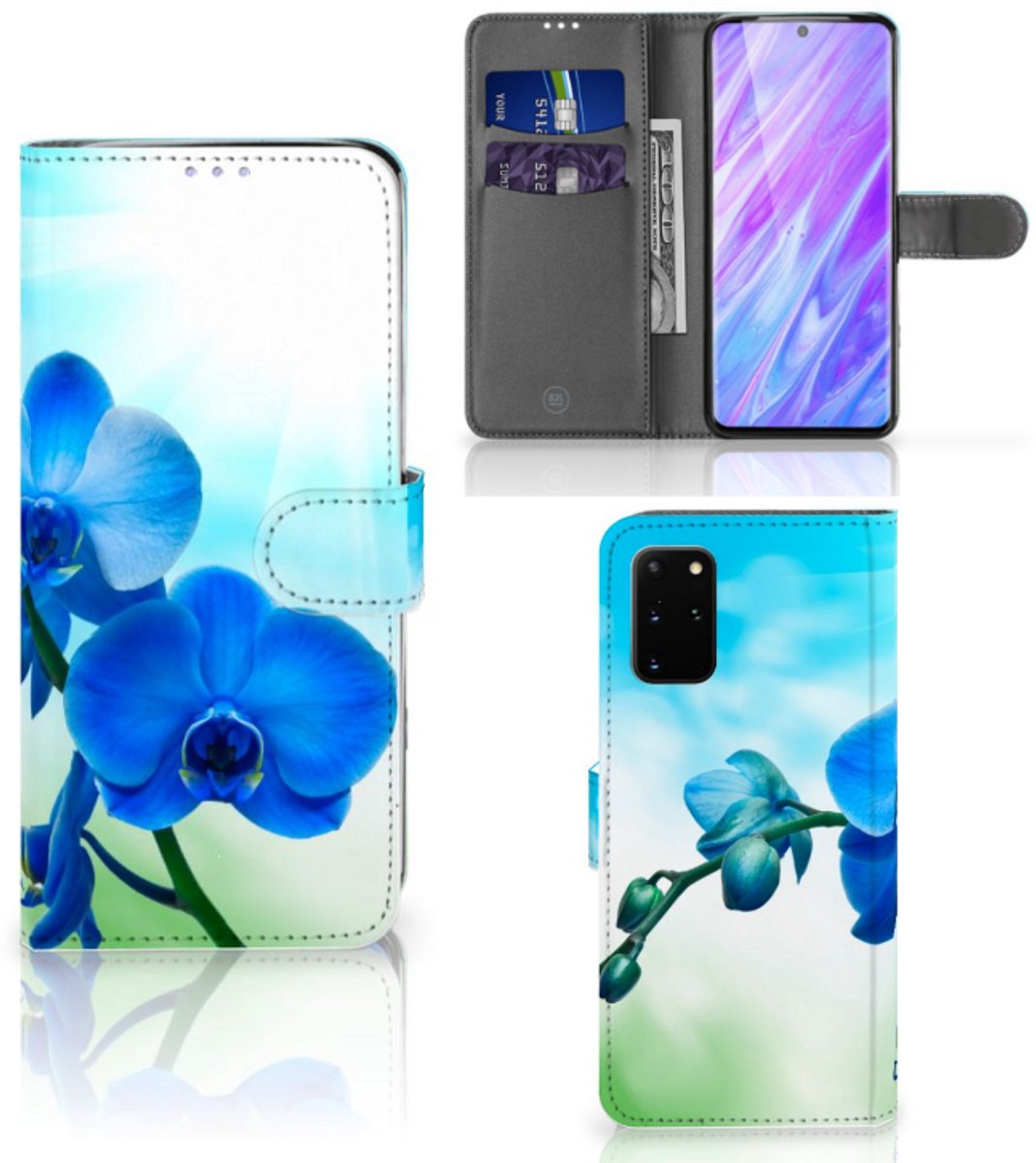 Samsung Galaxy S20 Plus Hoesje Orchidee Blauw - Cadeau voor je Moeder