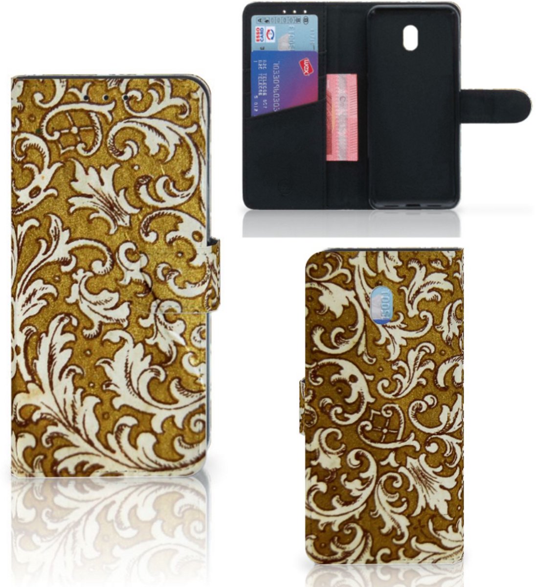 Wallet Case Xiaomi Redmi 8A Barok Goud
