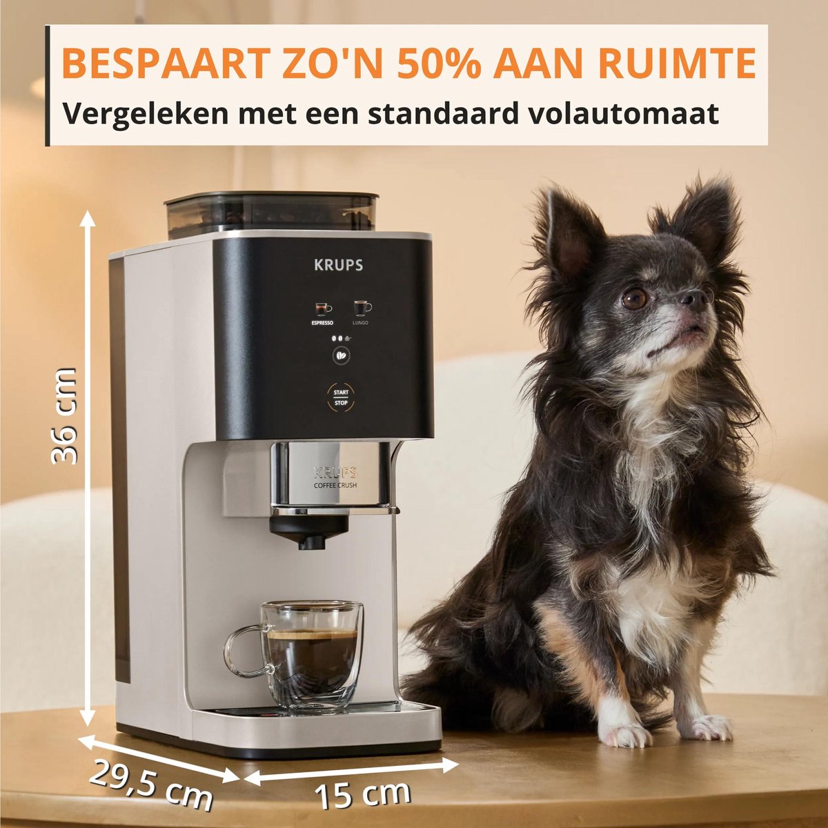Krups Coffee Crush SA4001 Koffiemachine - Compact voor Bonen - afbeelding 3