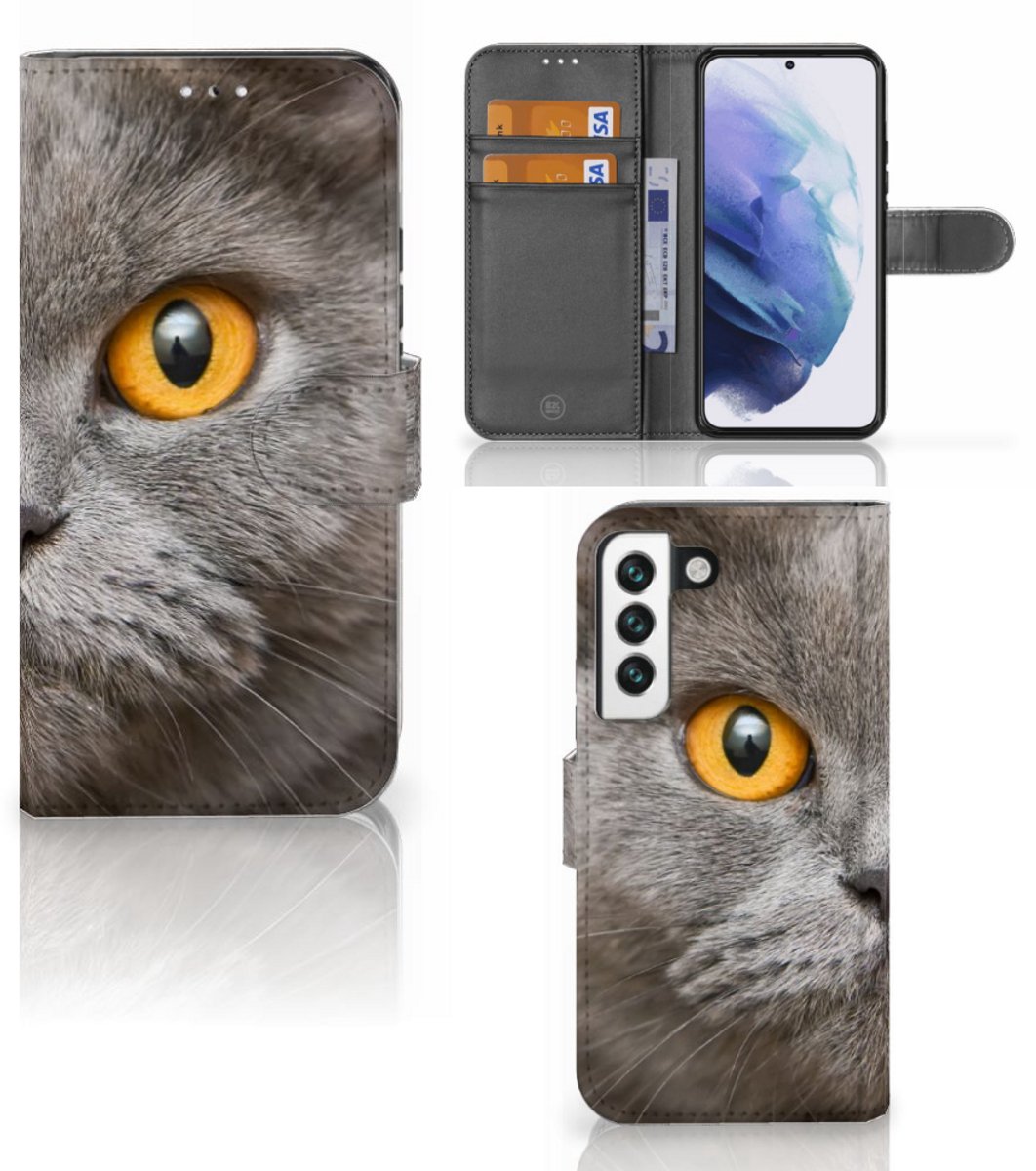 Telefoonhoesje met Pasjes Samsung Galaxy S22 Britse Korthaar