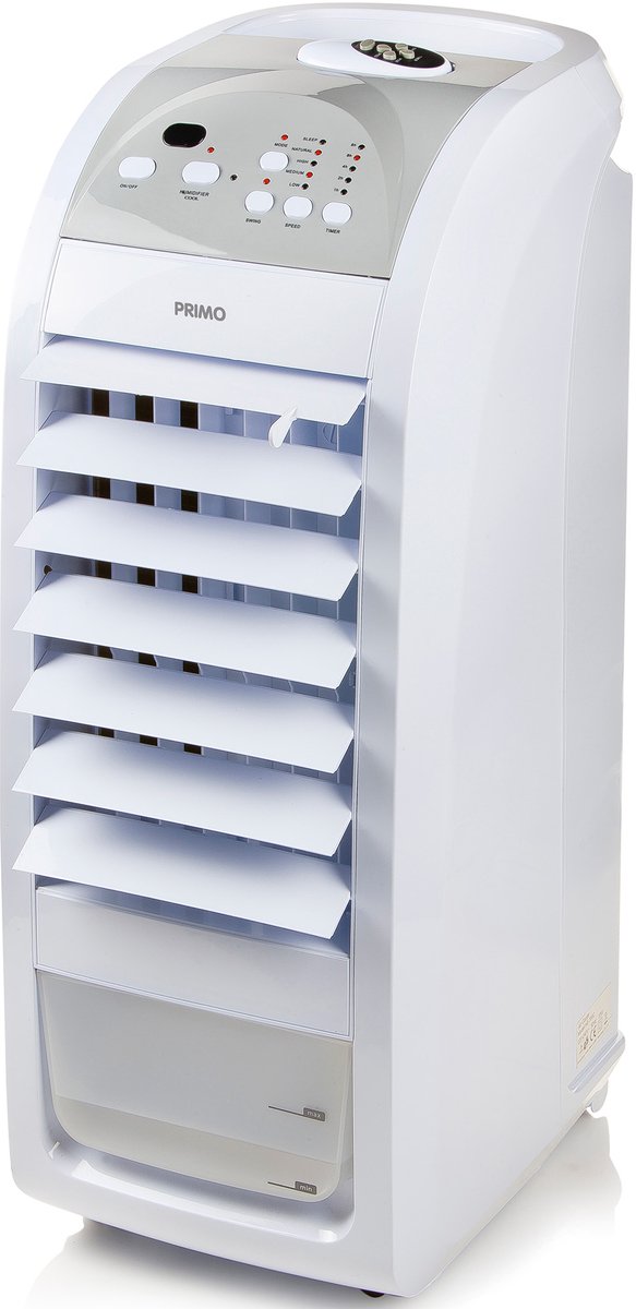 Bol.com PRIMO PR576AC 3-in-1 Mobiele Aircooler - Luchtkoeler, Ventilator & Luchtbevochtiger - Watergekoelde Luchtcirculatie - Wit aanbieding