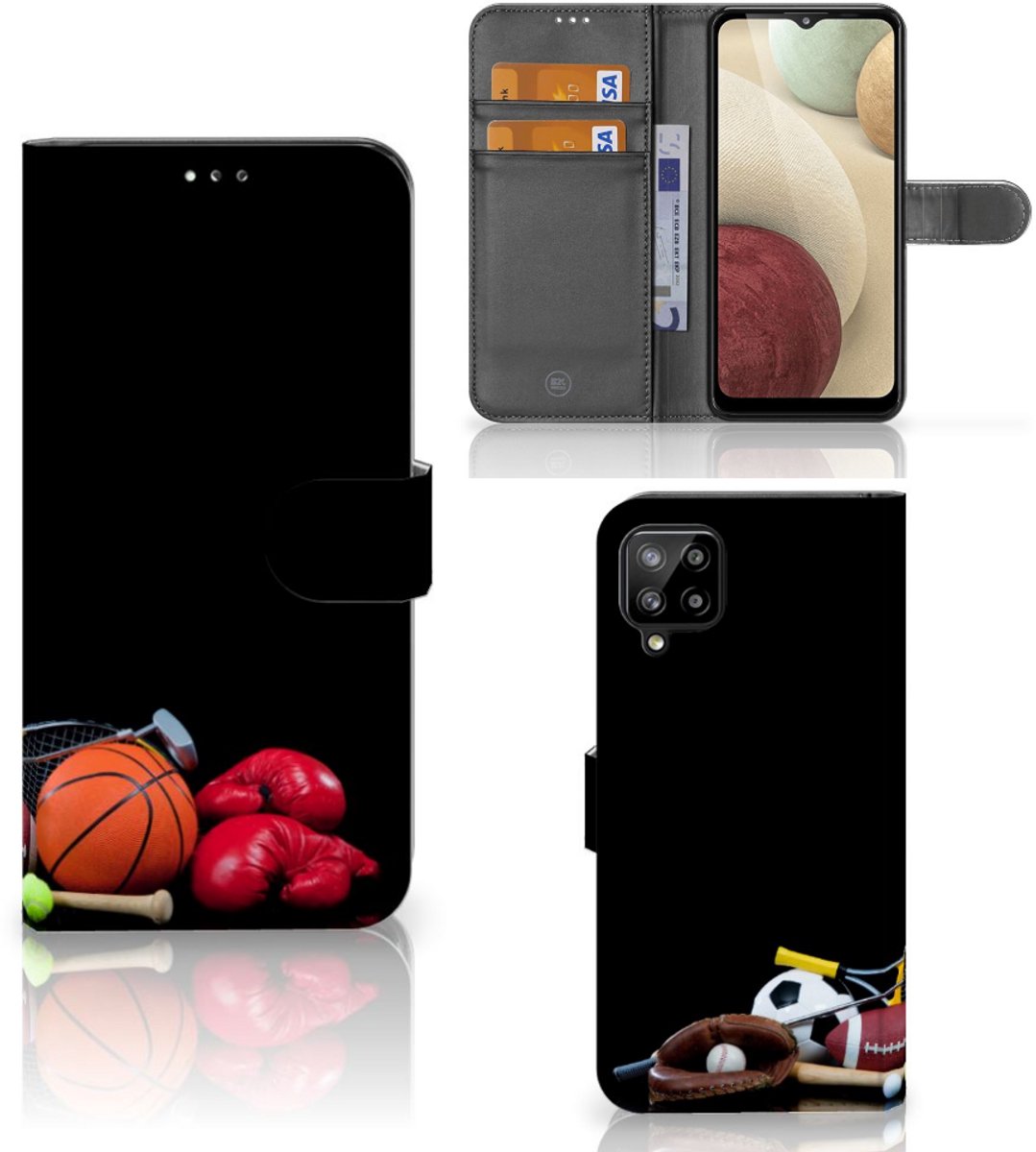 Samsung Galaxy A12 Wallet Case met Pasjes Sports