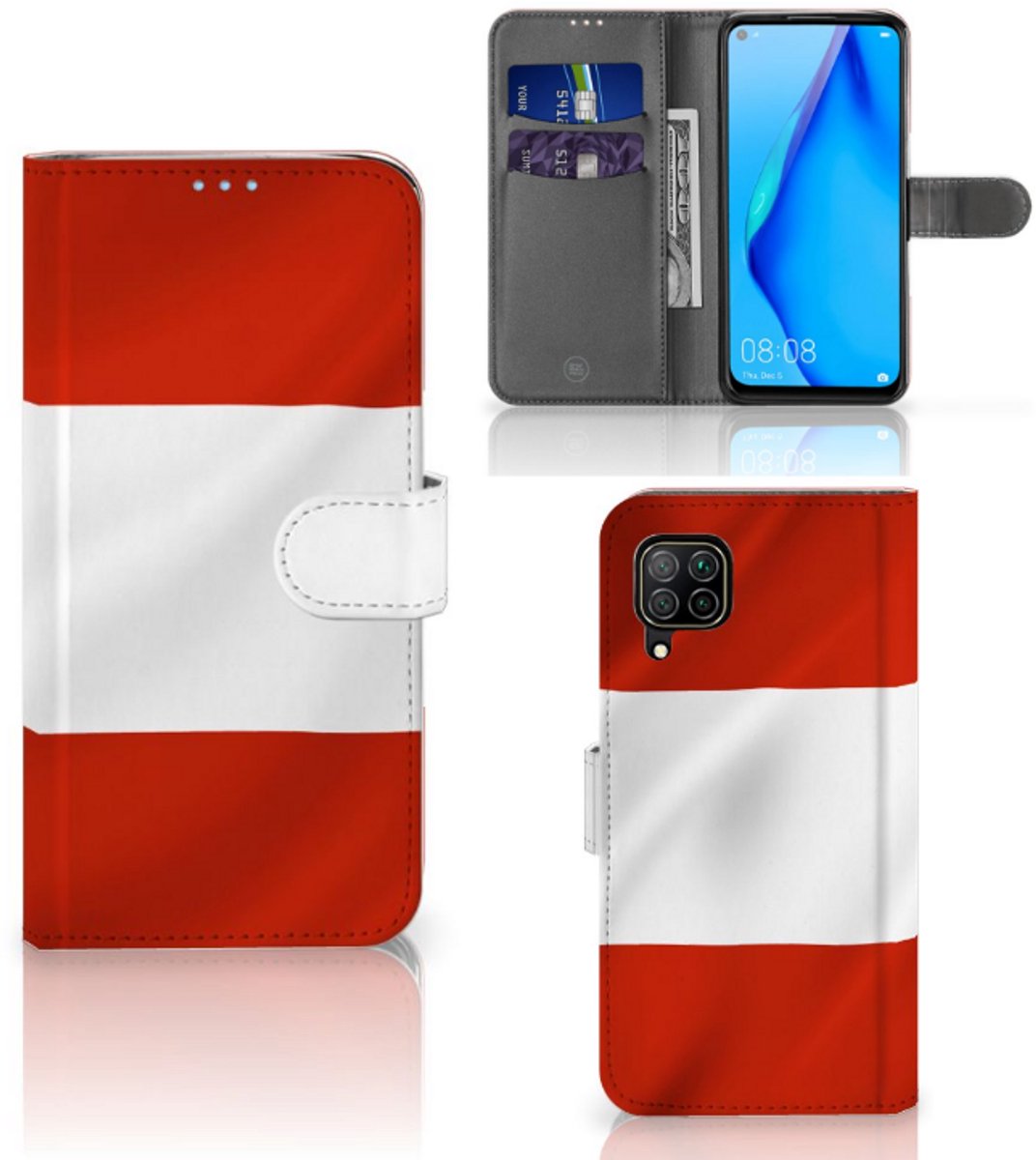 Huawei P40 Lite Bookstyle Case Oostenrijk