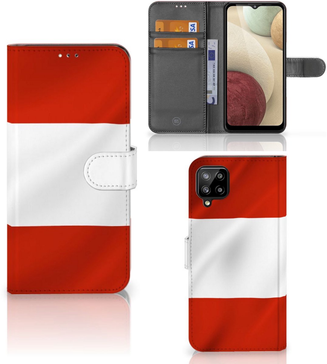 Samsung Galaxy A12 Bookstyle Case Oostenrijk
