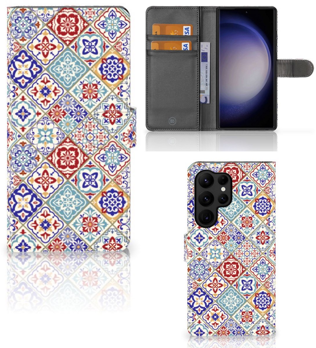Samsung Galaxy S23 Ultra Bookcase Tiles Color