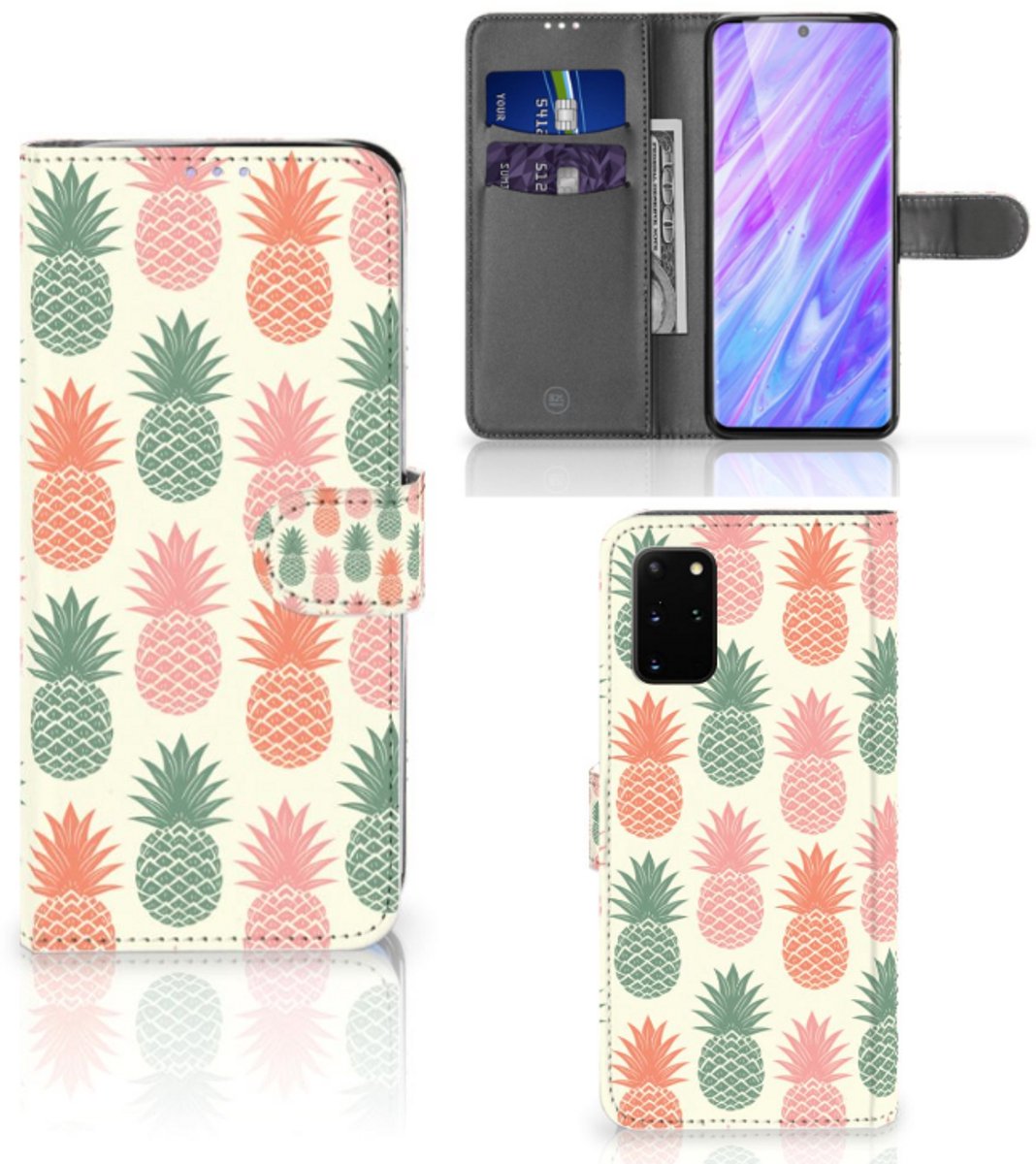 Samsung Galaxy S20 Plus Book Cover Ananas