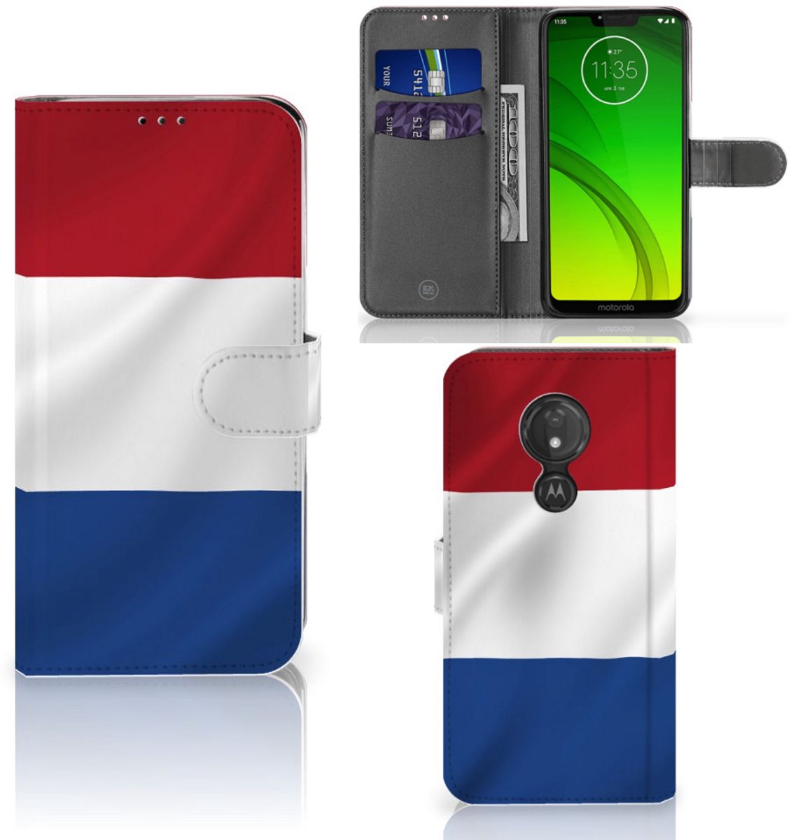 Motorola Moto G7 Power Bookstyle Case Nederlandse Vlag