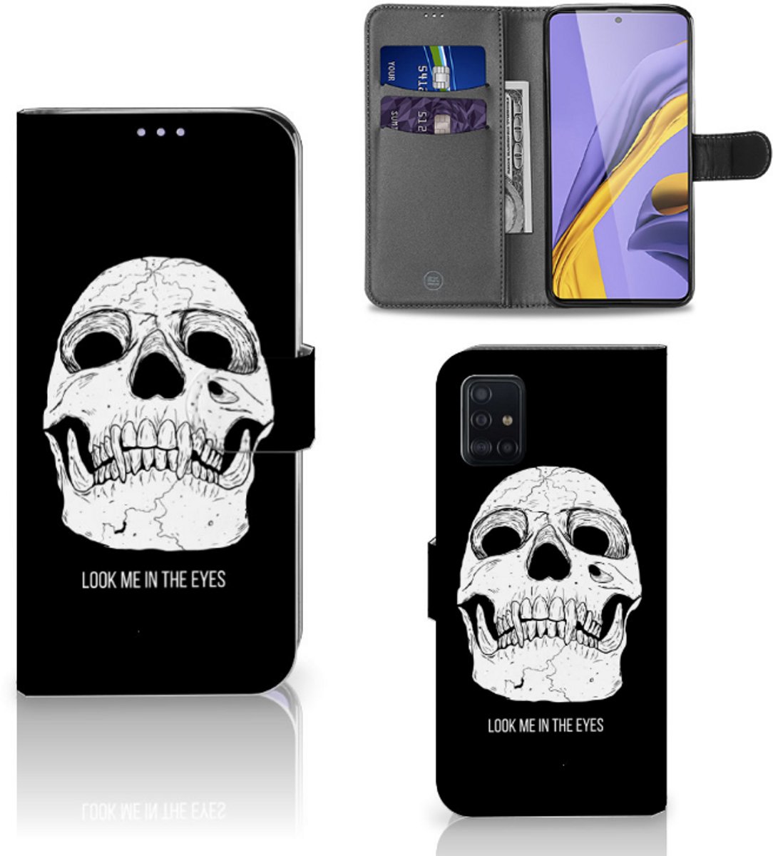 Telefoonhoesje met Naam Samsung Galaxy A51 Skull Eyes