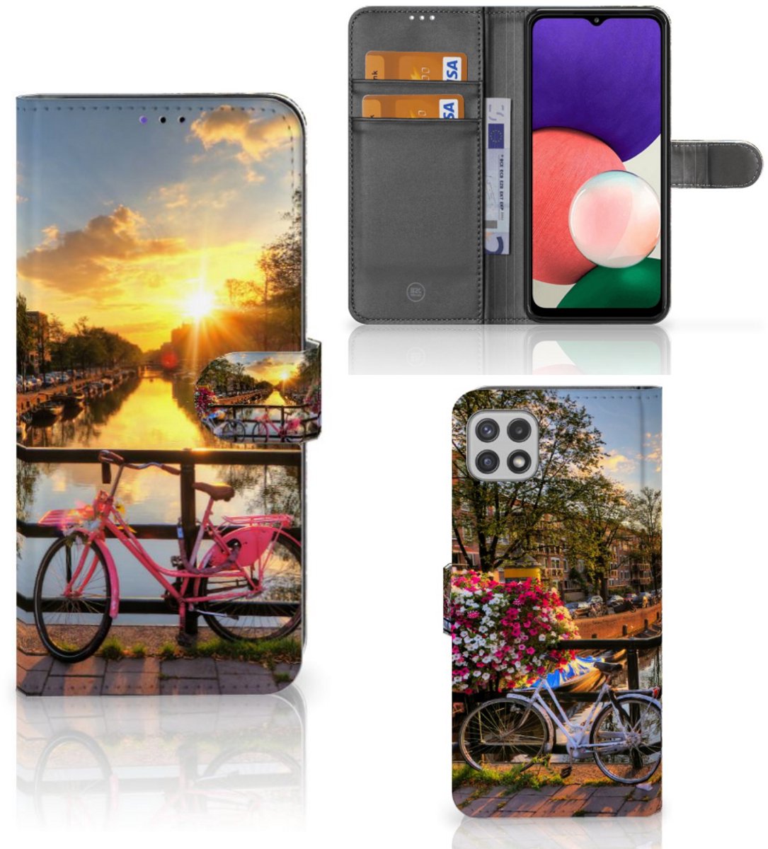 Samsung Galaxy A22 5G Flip Cover Amsterdamse Grachten